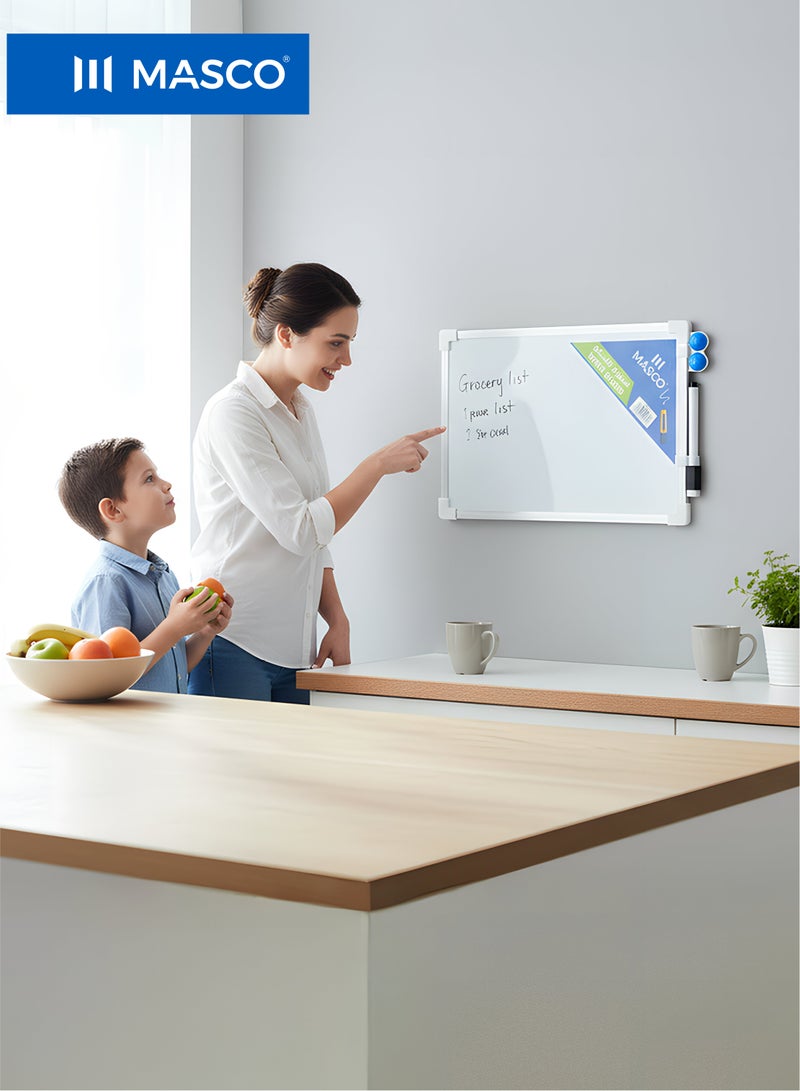 ماسكو سبورة بيضاء 30×20 سم مع قلم وممحاة و2 مغناطيس - Image 3